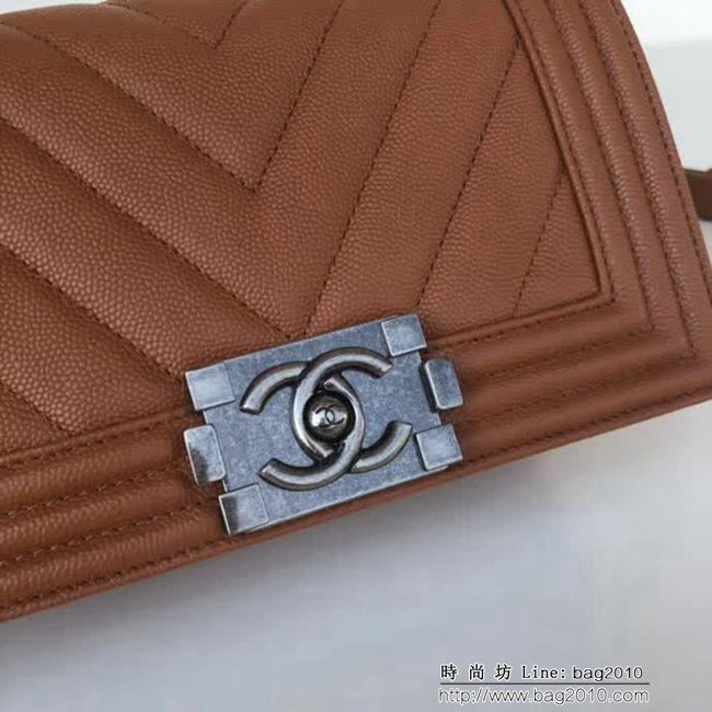 香奈兒CHANEL 67085奶茶色原單質量經典之作鏈條斜挎包 DSC2039